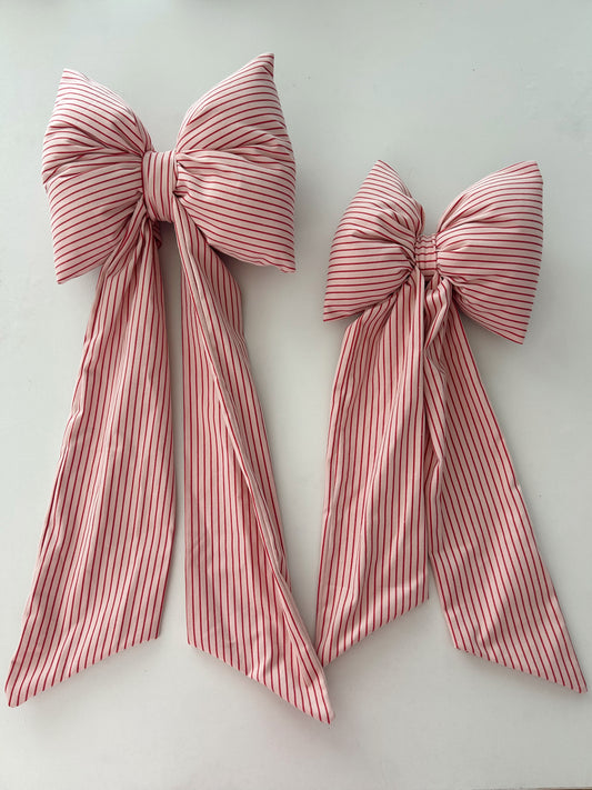 FABRIC BOW - CANDY STRIPE