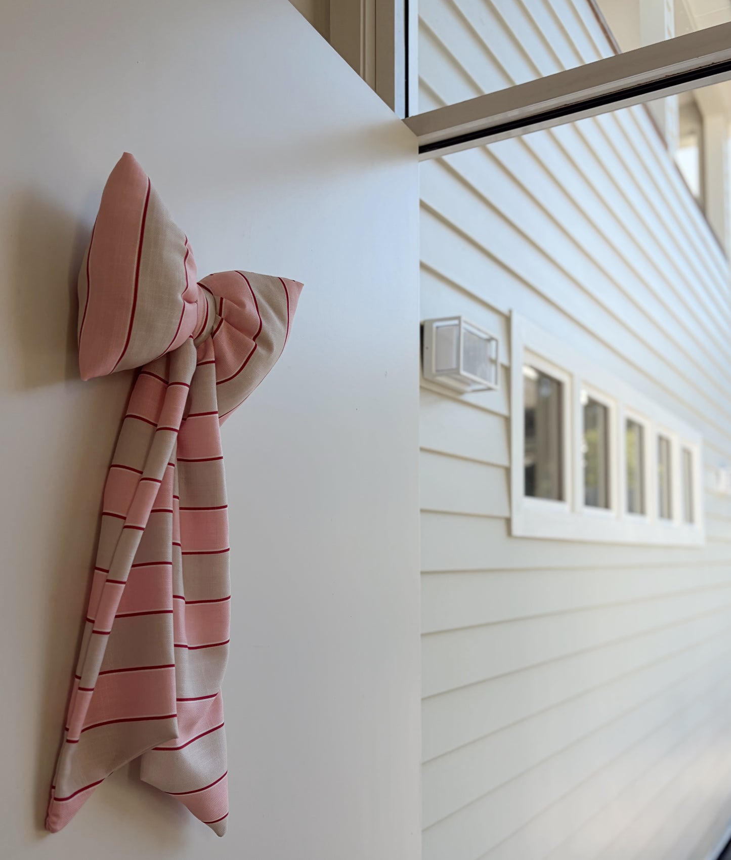 FABRIC BOW - STRAWBERRY VANILLA