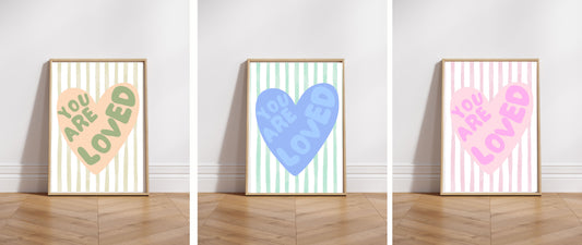 YOU ARE LOVED - OLIVE GREEN  - ART PRINT